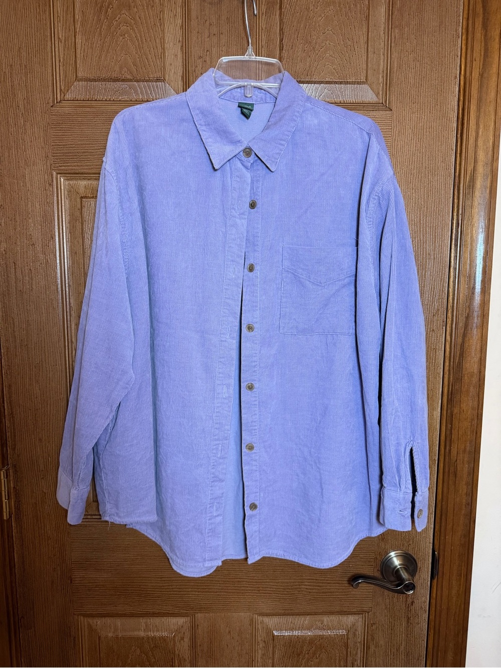 Lavender Corduroy Button-Up Shirt